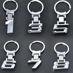 Silver Car Logo Key Chain Keyring Key Holder Ring for BMW X 1 3 5 6 7 8 Series Portable Zinc Alloy Car Decoration Accessories