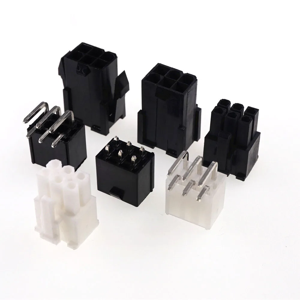 5 pcs 4.2 mm GPU 6 Pin Male Housing Plug Receptacle Male Header PCI Express PCI-E PCIe Video Card Graphic Card Power Connector