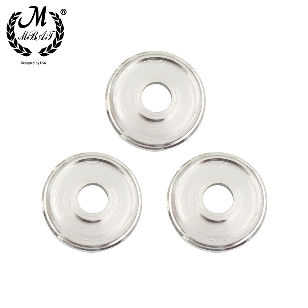 M MBAT 3Pcs Trumpet Button Bottom Screw Piston Lower Cover And Upper Screw Piston Upper Cover Silver Trumpet Replacement Parts