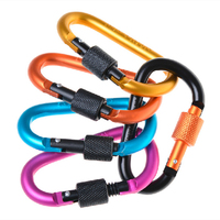 8cm Aluminum Alloy Spring Carabiner D-Ring Key Chain Clip Multi-color Camping Keyring Snap Hook Outdoor Travel Kit Quickdraws