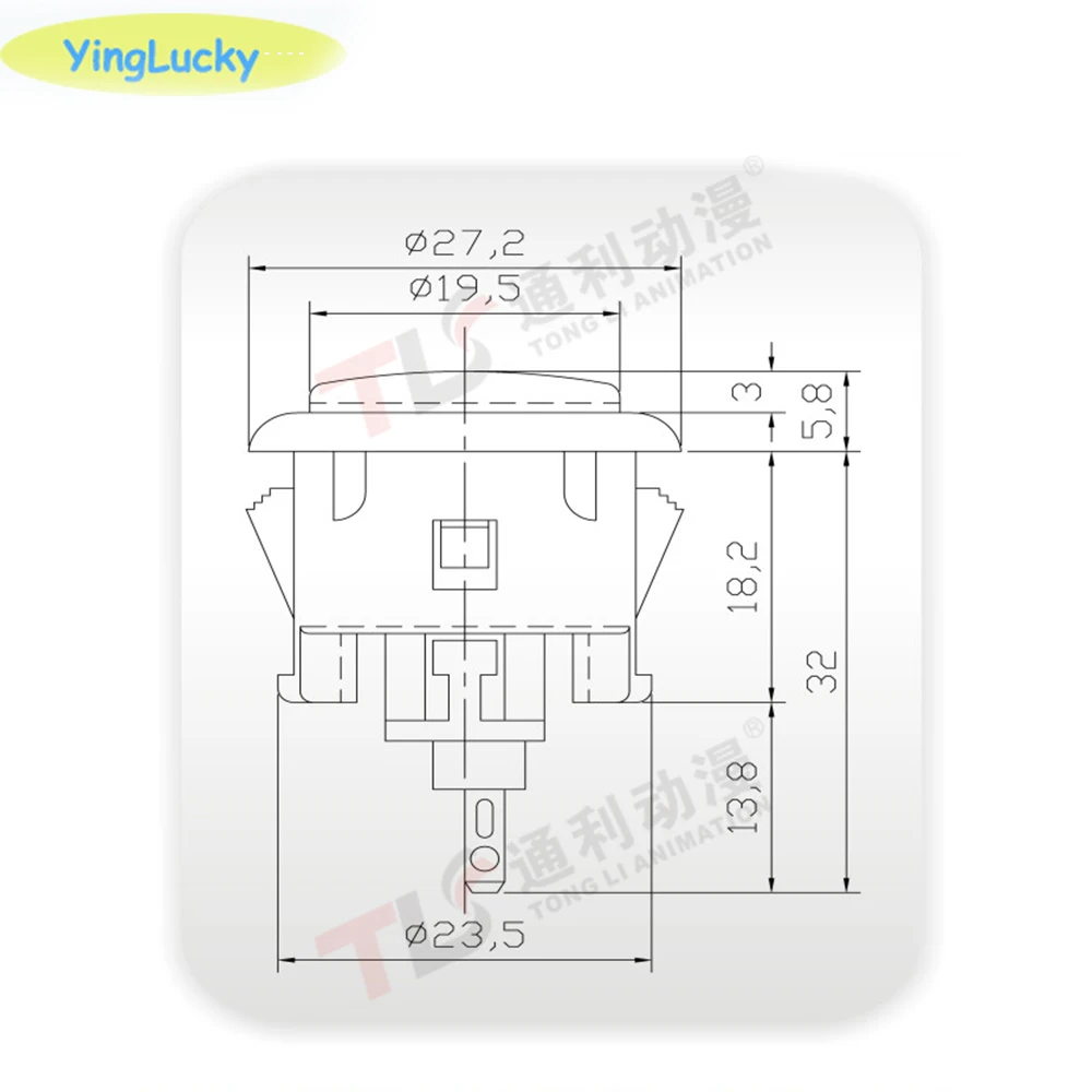 6ps sanwa obsf-30 buttons sanwa replacement arcade game button 30mm push button
