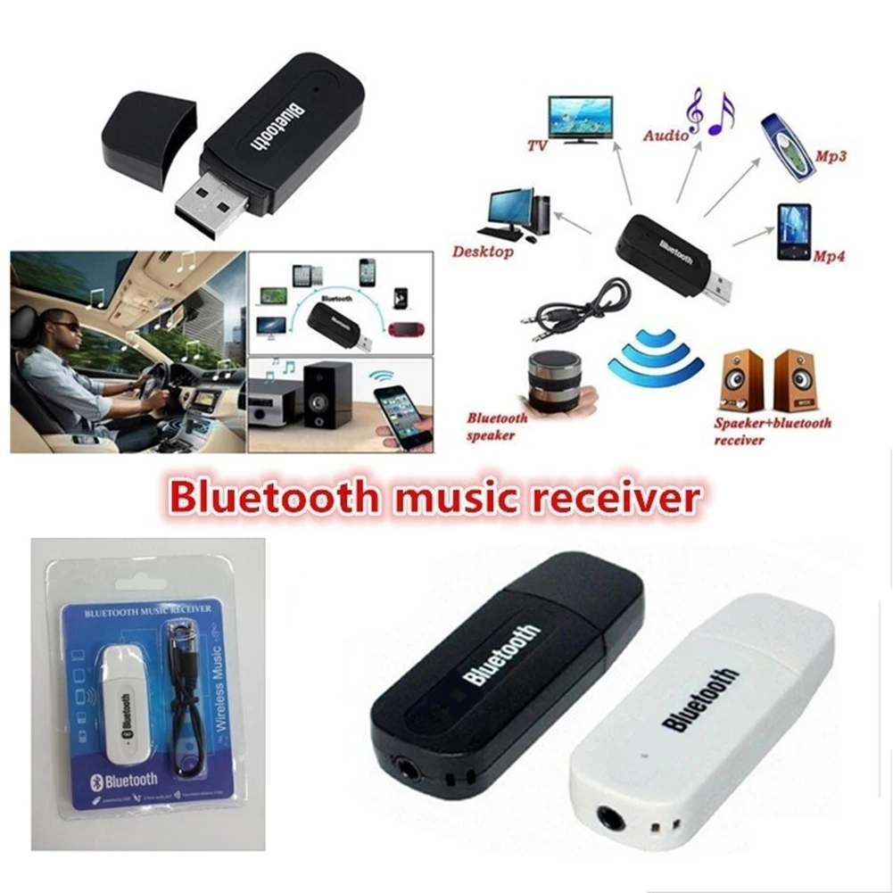 AUX Mini Stereo 3.5mm Interface Dongle USB Wireless Audio Music Receiver Adapter for IOS Andriod Phone Tablet PC