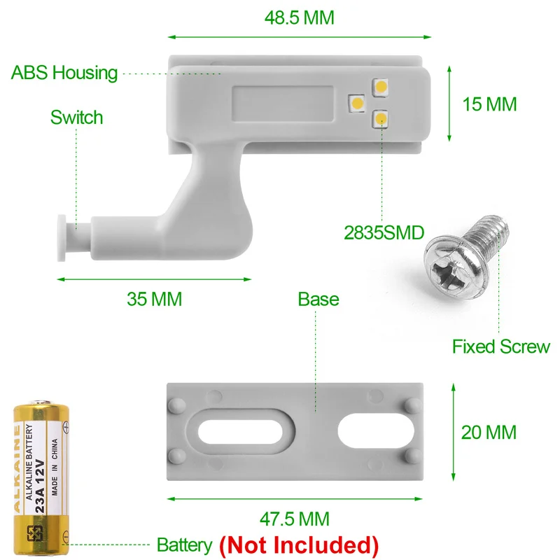 5/10pcs LED Cabinet Light Smart Touch Induction Inner Hinge Lamp Sensor Lights for Bedroom Wardrobe Kitchen Closet Night Lights