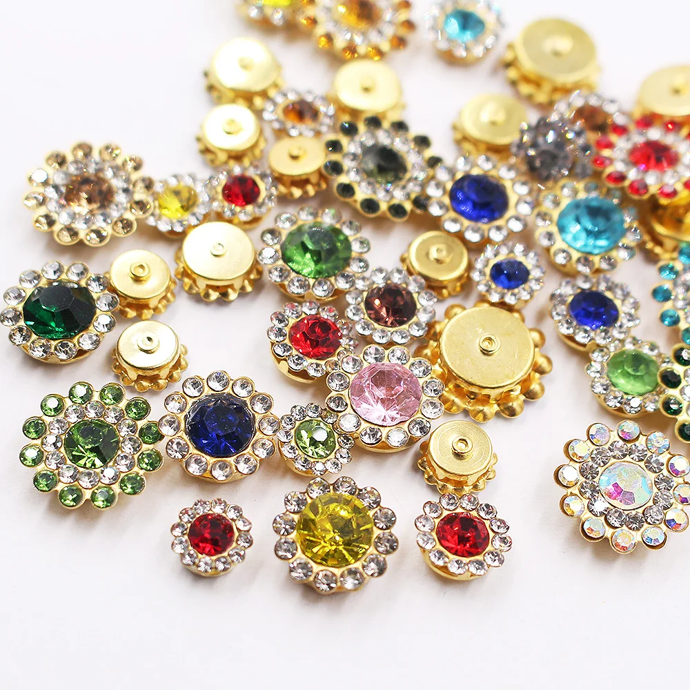 30–100 Stück Blumen-Strasssteine zum Aufnähen, glitzernde Kristalle, Strasssteine, Perlen, Kleidungsstück, Basteln, Nähen, Strasssteine für Kleidung, Edelsteine – Detail 6