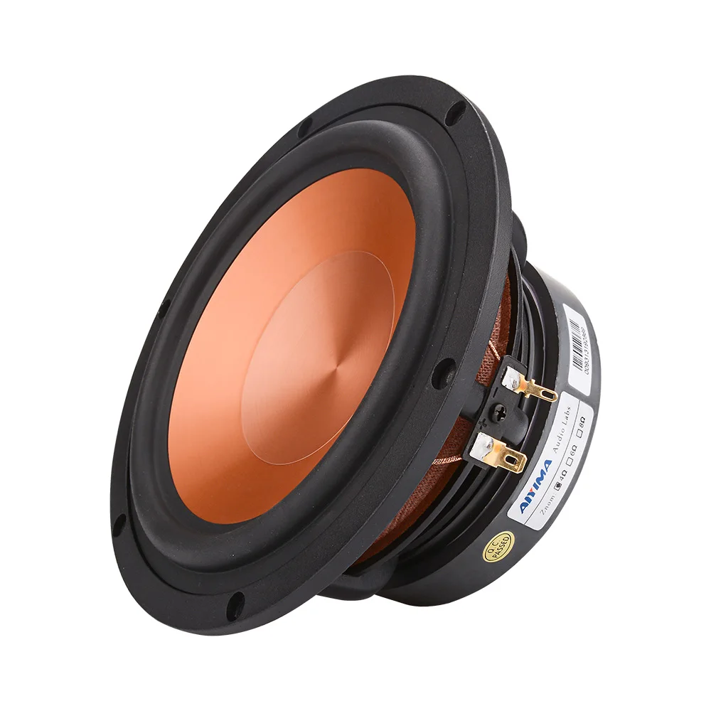 

AIYIMA 6,5-дюймовый 100 Вт среднечастотный Woofers Hi-Fi звуковой динамик драйвер 4 8 Ом бас алюминиевый громкоговоритель DIY колонки для книжной полки