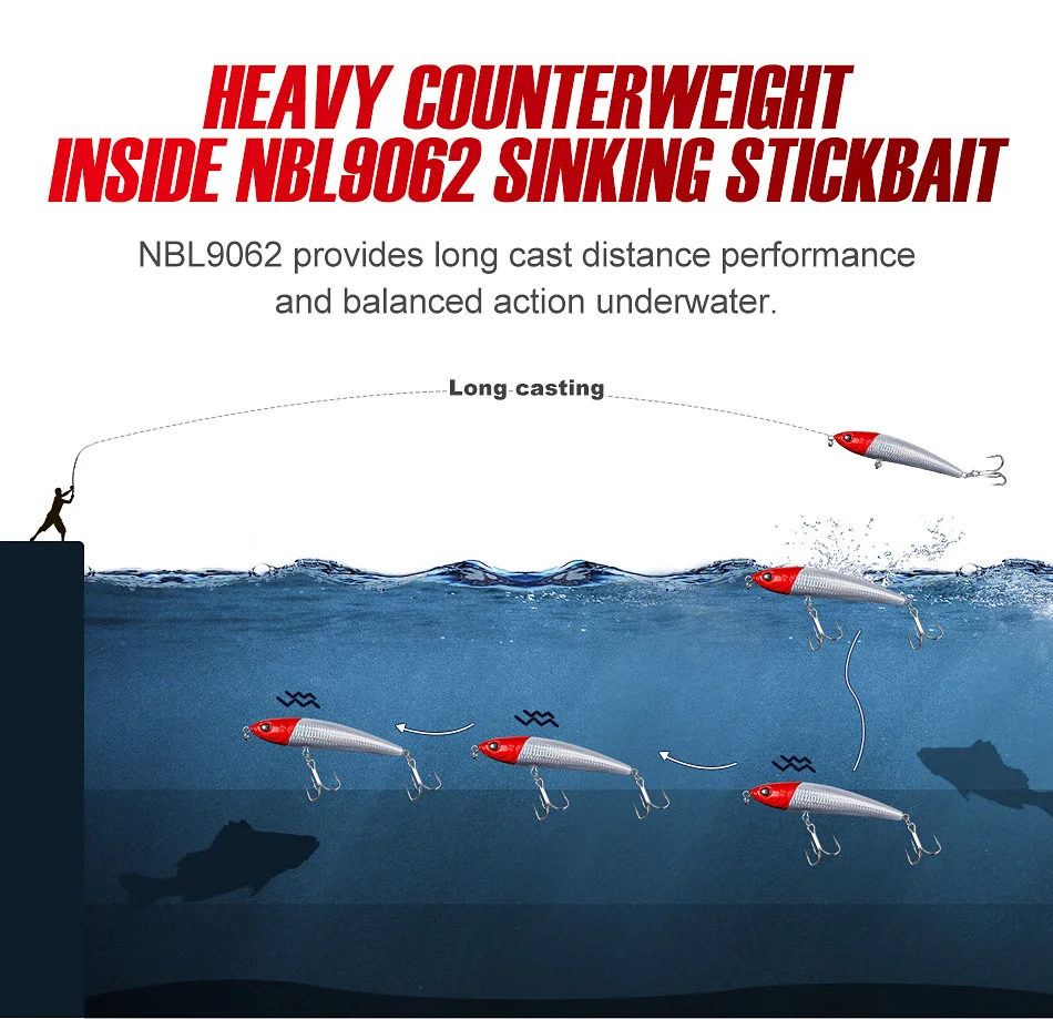 Noeby Stickbait Angelköder 14cm70g 16cm98g 18cm145g Sinkender Bleistift-Kunstköder für Meeres-Thunfisch-Salzwasser-Angelköder – Detail 4