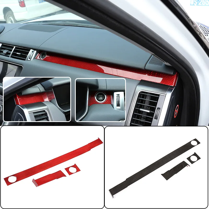 

LHD and RHD Real Carbon Fiber Car Instrument Panel Decoration Stickers For Land Rover Range Rover Sport 2014-2019 Accessories