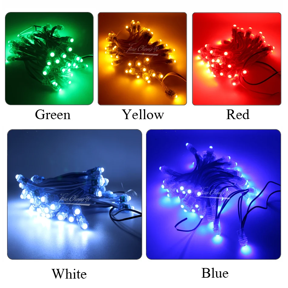 9mm LED Modules String Light DC12V 5V white red blue green yellow Outdoor Waterproof Advertisement LED Pixel Lights 50PCS /1set