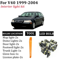 13x Canbus Error Free Car Bulbs LED Interior Map Dome Light Kit For 1999- 2002 2003 2004 Volvo V40 Ceiling Cargo License Lamp