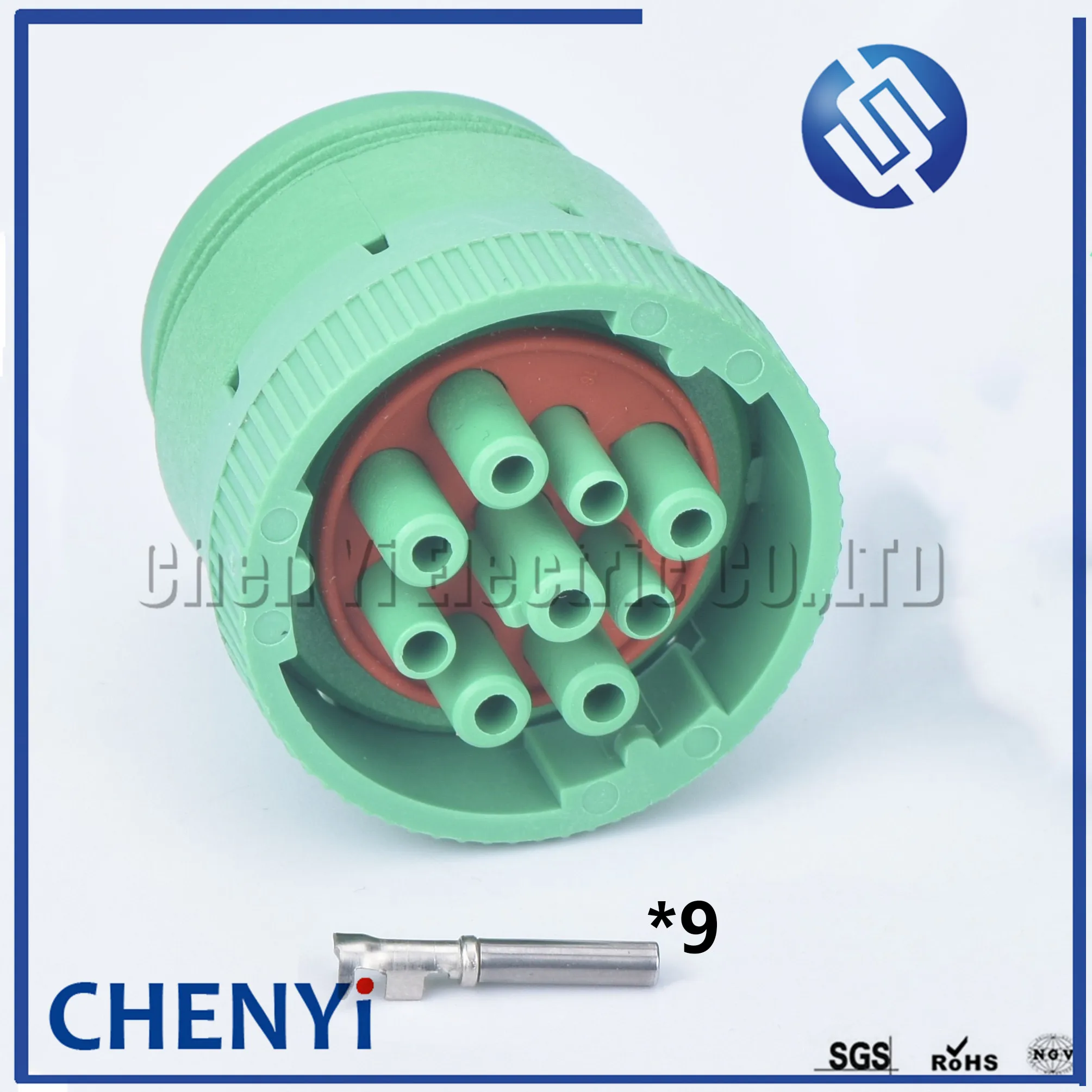 Green Deutsch 9 pin waterproof auto connector Diagnosctic Tool  circular Connector HD16-9-1939S HD10-9-1939P for Track J1939