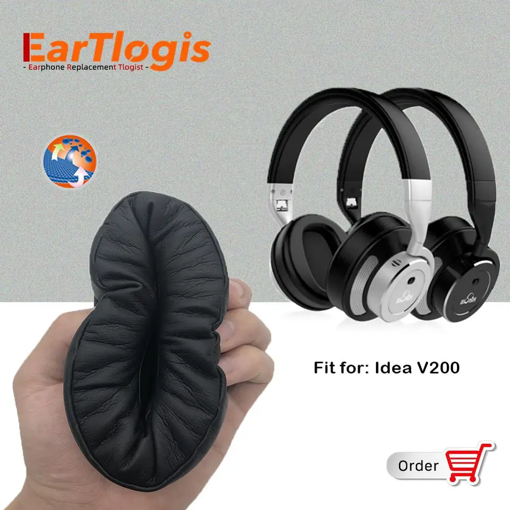 EarTlogis Replacement Ear Pads for Idea V200 Headset Parts Earmuff Cover Cushion Cups Pillow