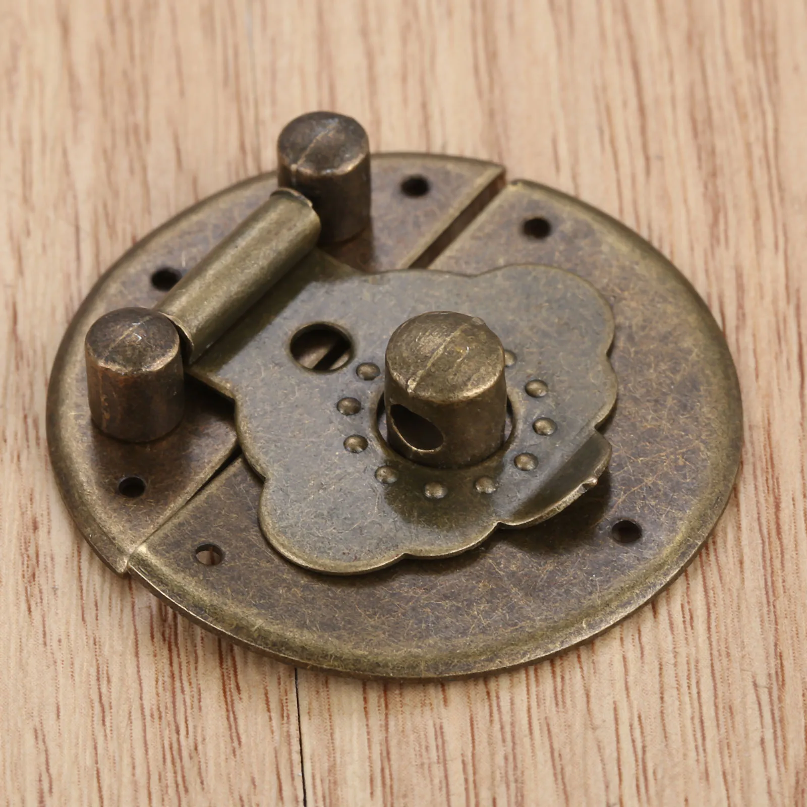 DRELD-골동품 청동 상자 가방 라운드 토글 래치 걸쇠 버클 나무 상자 잠금 빈티지 가구 하드웨어, 1 개