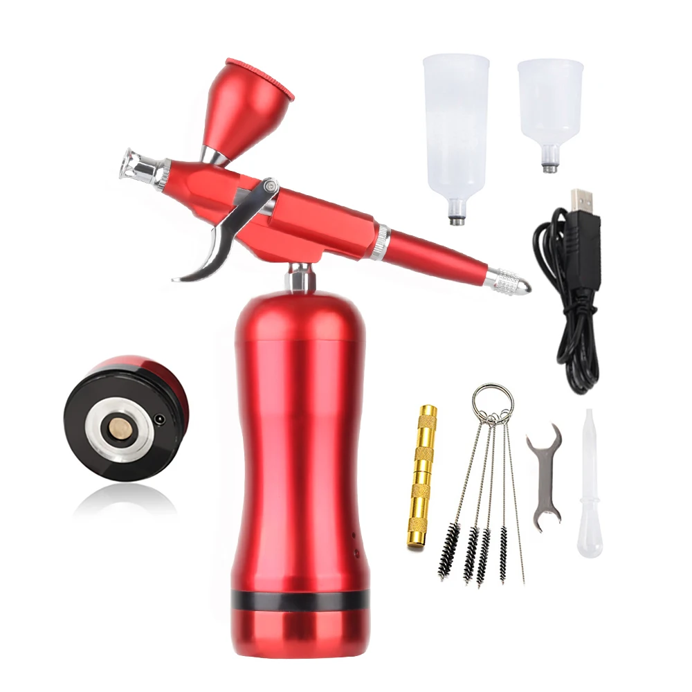 Professional Mini Airbrush Compressor Easy Clean Air Brush Spray Gun for Cake Decoration Temporary Tattoos
