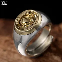 S925 sterling silver jewelry Thai silver couple ring personality Madonna prayer hands new fashion adjustable silver ring