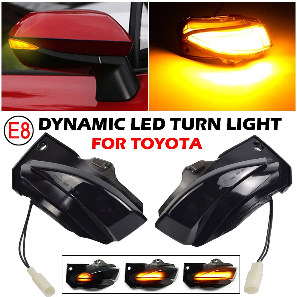 For Toyota Corolla E210 2019 2020 Sienta XP170 2017-2020 Yaris XP210 LED Dynamic Blinker Turn Signal Side Mirror Flashing Light