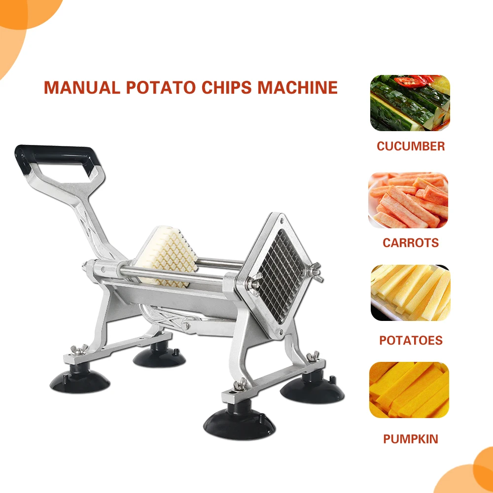 ITOP Manual French Fries Cutter Potato Chips Cutting Machine Vegetable Slicer 3 Baldes 6 /9 /13 MM Stainless Steel Kitchen Tool