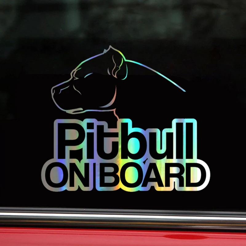 Funny Pitbull on Board Dog Car Sticker Automobiles Motorcycles Exterior Accssories Vinyl Decals for BMW VW Audi Gti Skoda