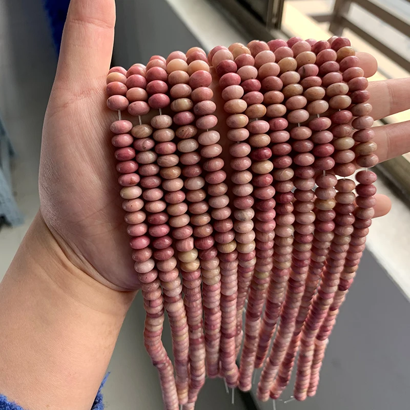 High Quality Natural Stone Bead Rondelle Shape Loose Spacer Abacus Quartz Beads For Handmade Jewelry Bracelet Necklace DIY