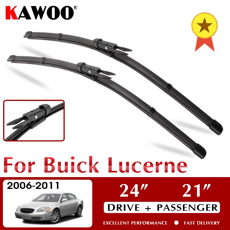 

KAWOO Wiper Front Car Wiper Blades For Buick Lucerne 2006-2011 Windshield Windscreen Front Window Accessories 24"+21" LHD RHD