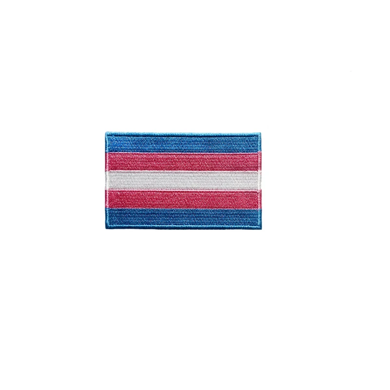 Rainbow Flag Full 100% Embroidery Patch Badge 8*5 cm LGBTQIA LGBT Bisexual Pansexual Asexual Fashion Jewelry Gifts Collection