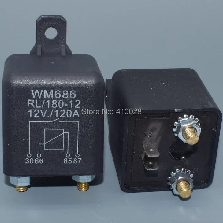 shhworldsea DC 12V Relay Battery Isolating Relay 12V / 120A Peak Load for Car Trucks Car (12V / 120A)