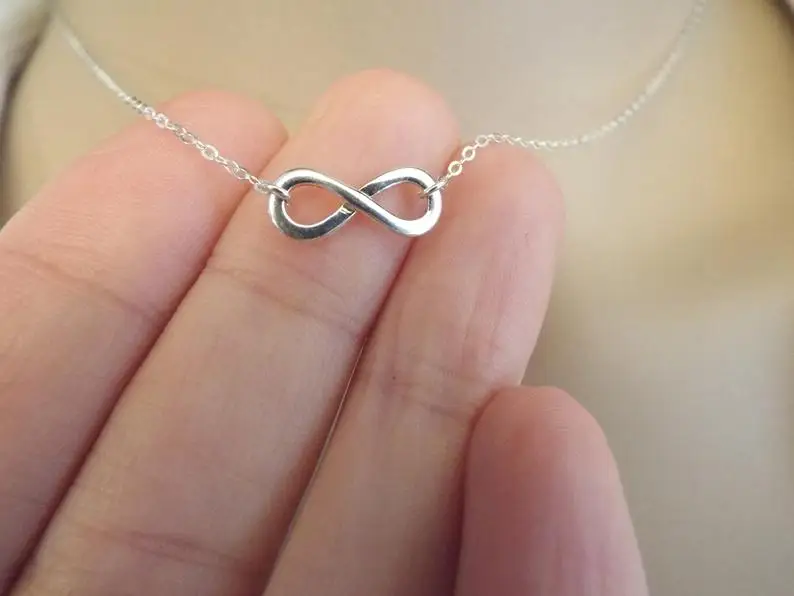 Stainless Steel Couple Promise Necklace Minimal Infinity Pendants Necklaces Wedding Jewelry 2019 Collares Mujer Best Friend Gift