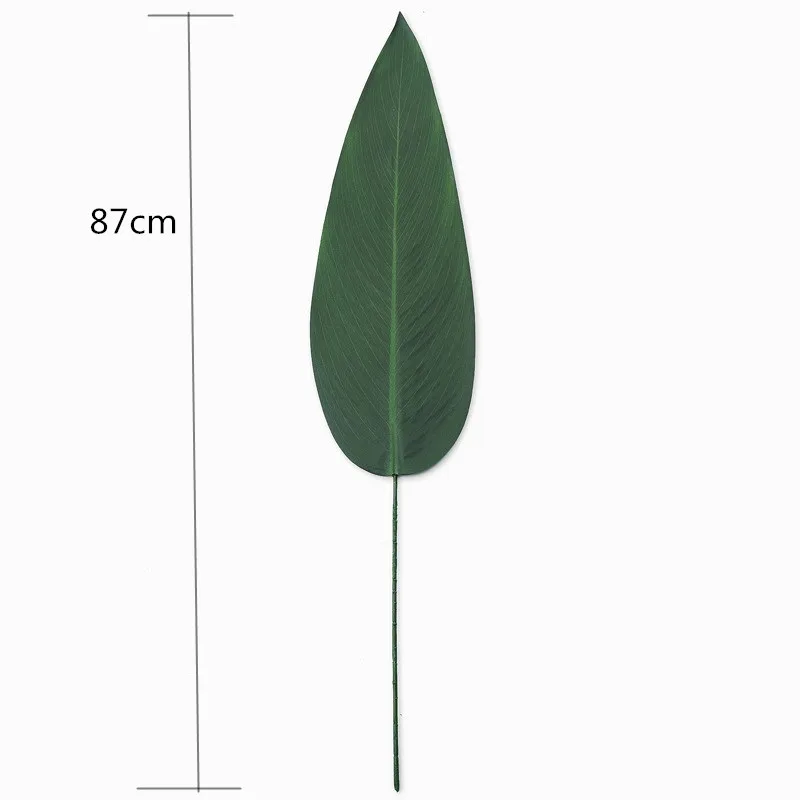 인공 바나나 잎 플라스틱 열대 식물 몬스테라 꽃꽂이 재료 홈 오피스 호텔 장식에 사용, 87CM