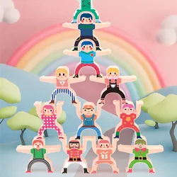 Kids Plastic Toys Board Games Acrobatic Balance Building Blocks DIY Stack Educational Toys for Children Gift
