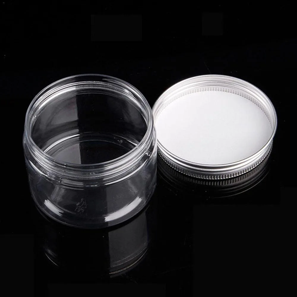 PET wide mouth plastic transparent empty dispenser bottle travel cream mask empty cosmetic containers