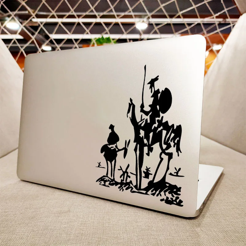 

Don Quixote& Sancho Cervantes Laptop Sticker for Macbook Pro Air 11 13 Retina 15 Inch Mac Book Skin 14" HP Notebook Decal Decor