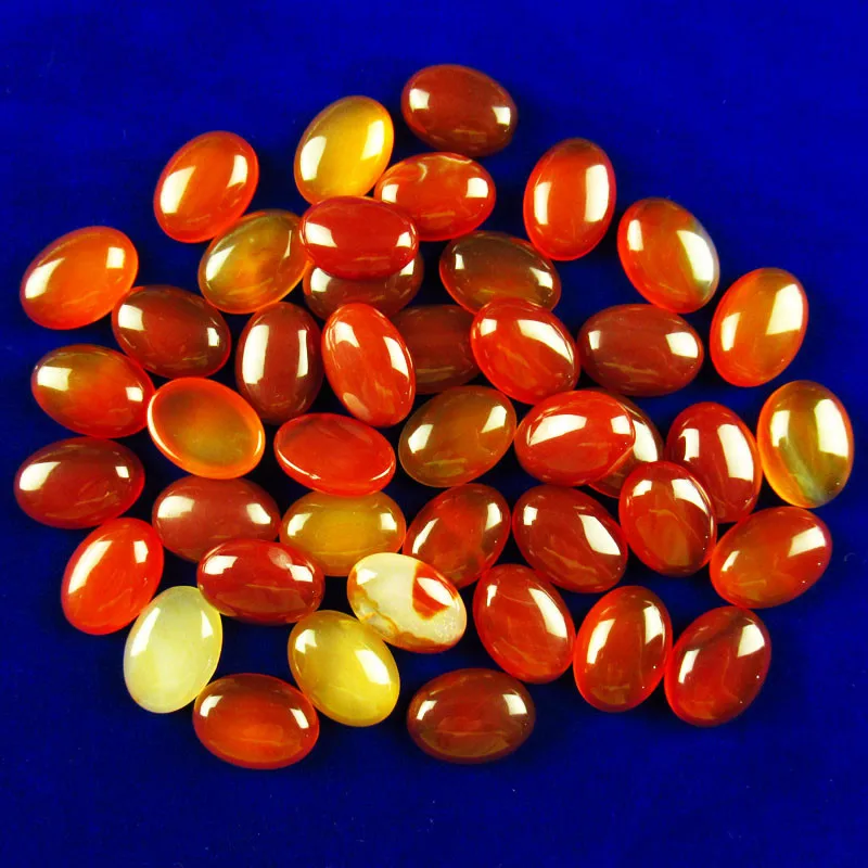 

10Pcs 22g Natural Red Agates Oval CAB CABOCHON 18x13x5mm JM147