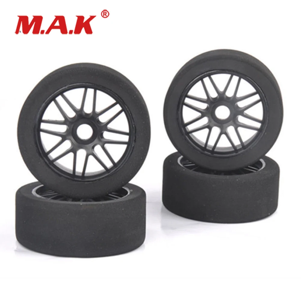 Hot sales 4 pcs 17mm Hex 1/8 RC Foam Tires Wheel Rims 105mm Set for HSP HPI Racing Car