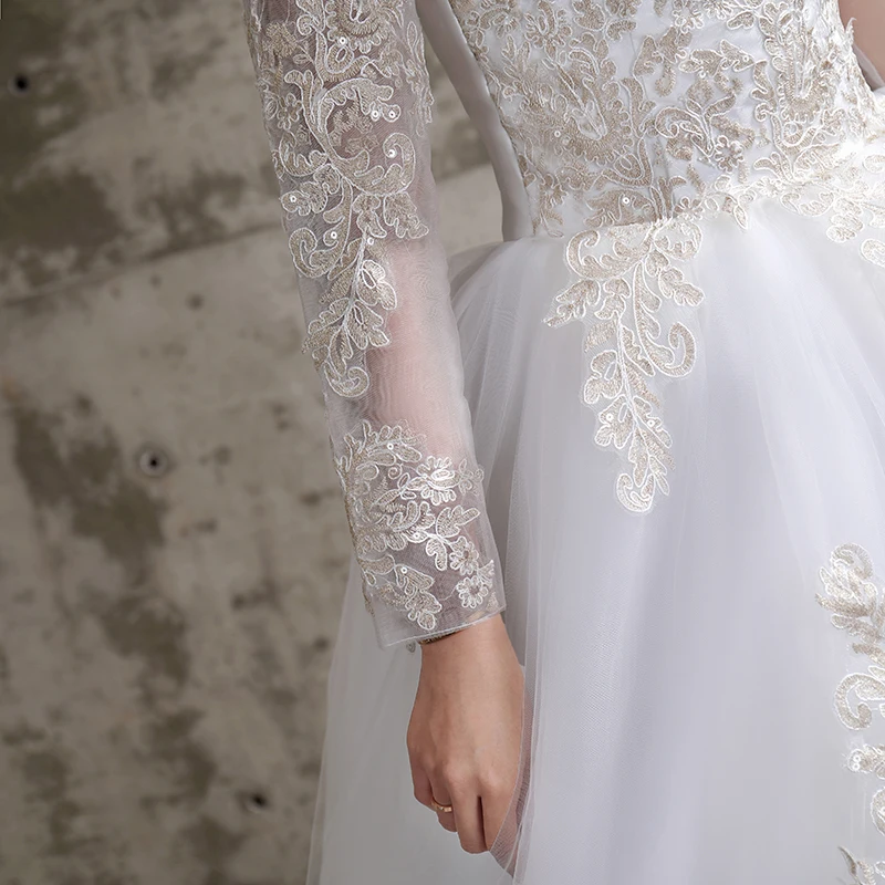 Robe de Mariée de Luxe Personnalisée avec Traîne pour Patients, Tenue de Rêve à Lacets, Balle Book ine Couture, Quelle que soit la Taille Plus