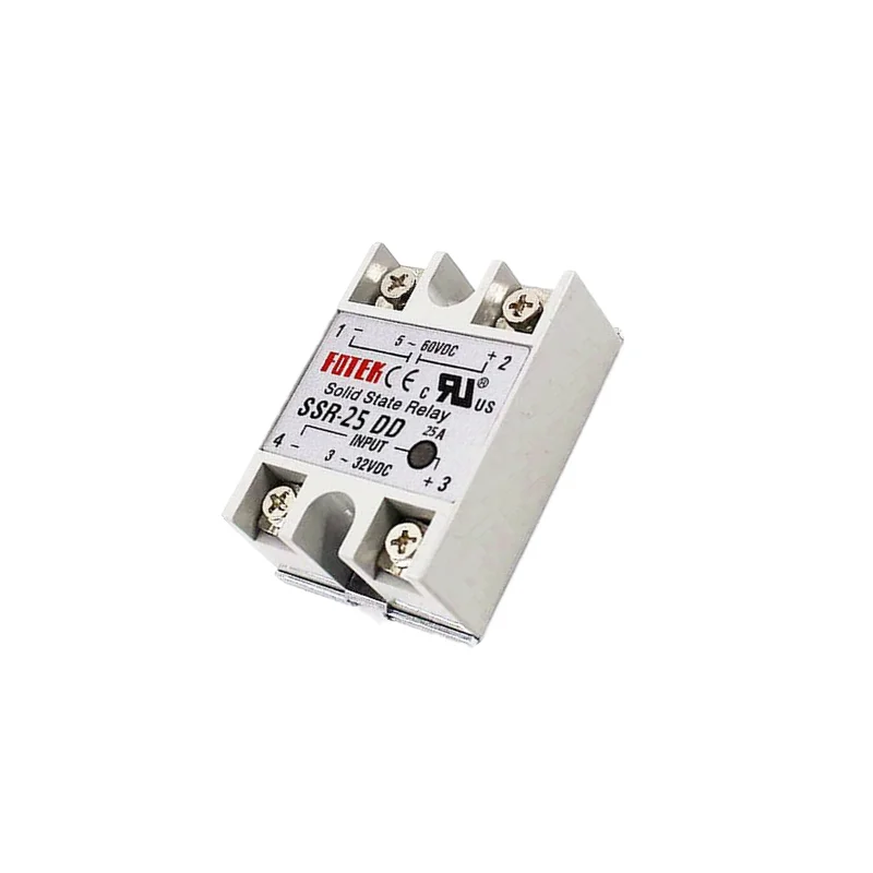 Solid State Relay SSR-10DD SSR-25DD SSR-40DD 10A 25A 40A AC Control DC Relais 3-32VDC TO 5-60VDC SSR 10AA 25AA 40AA