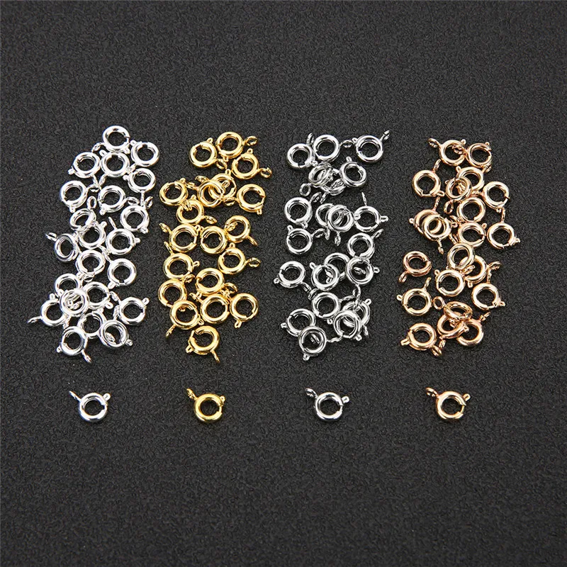 

20pcs 6mm Copper Lobster Clasps Lot Necklace Hook Connector Round Gold Color End Hooks Clasps For Diy Jewelry Making Accessories