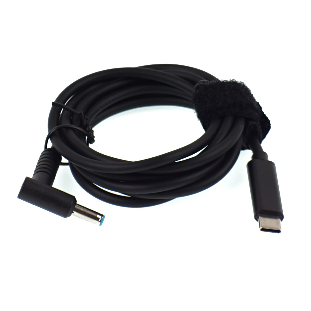Cabo de carregamento rápido portátil, usb tipo c pd macho para dc 4.5x3.0mm para hp elitebook Folio 1040 g1, cabo adaptador