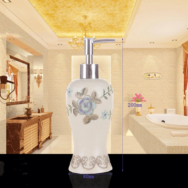 300ml Resin Liquid Soap Bottle Soap Dispensers Emulsion Lotion Bottle Creative Bathroom Accessories