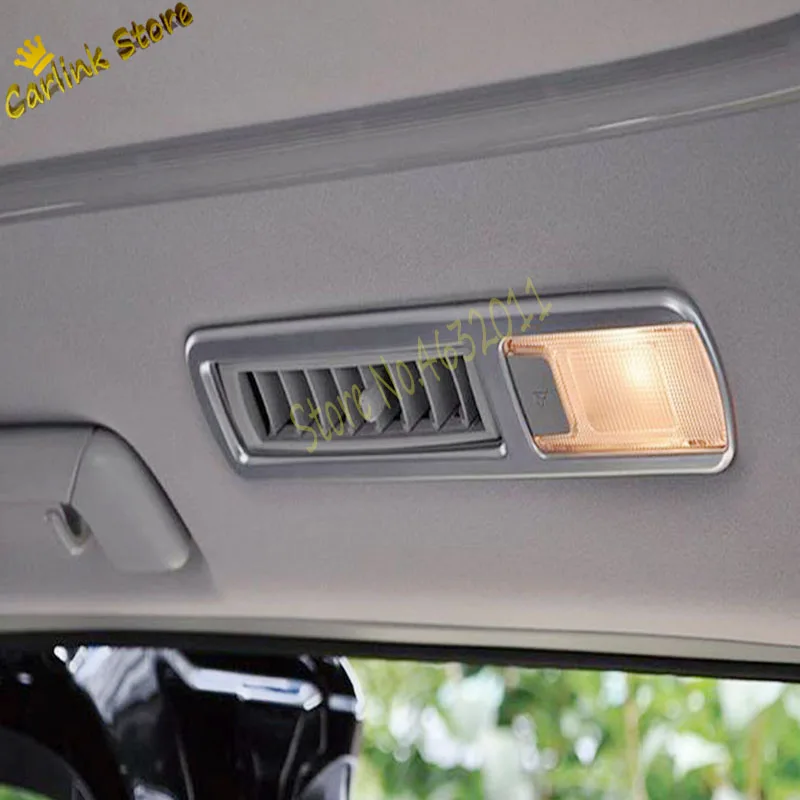 

For Toyota Alphard Vellfire 2016 2017 2018 ABS Matte Rear Air Confitioner AC Vent Outlet Sticker Cover Trim car Accessories 4pcs