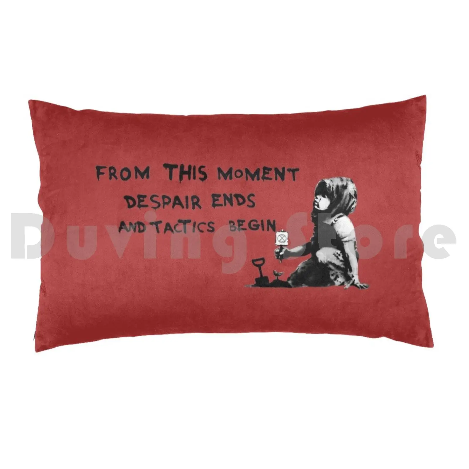 Banksy's Extinction Rebellion Pillow Case 20*30 Inch Banksy Street Art Climate Change Mural Trickster