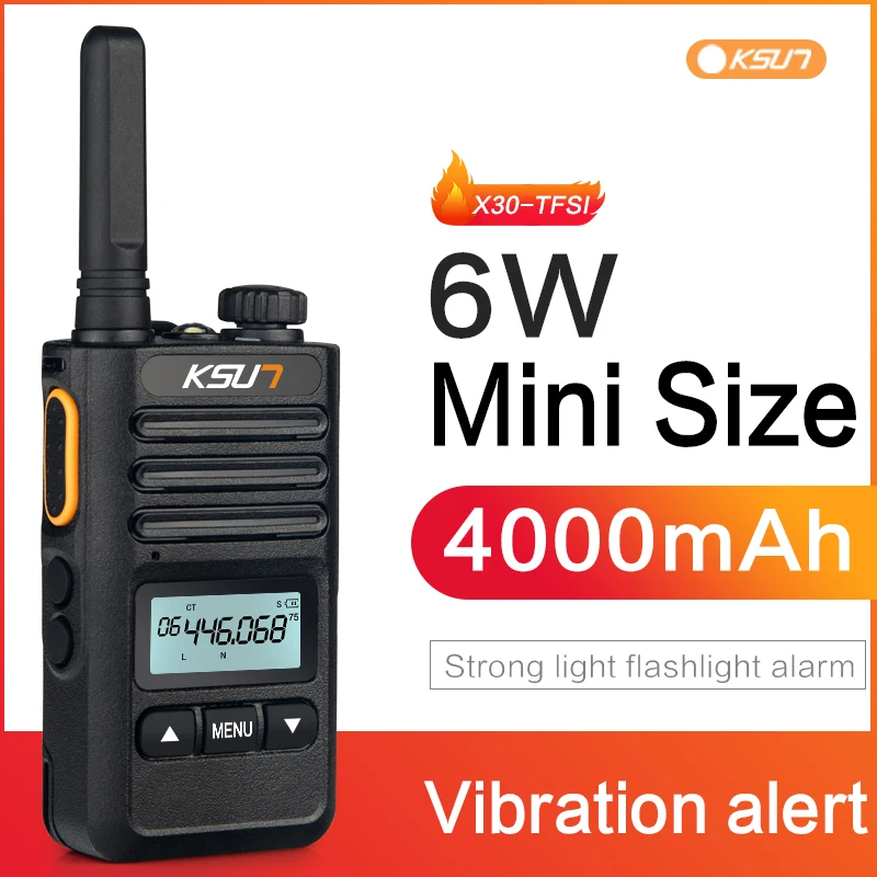 

KSUT X-30XKB Mini Walkie Talkie Professional Fm Transceiver Uhf Two Way Portable Clock Radio Station Talkie-Walkie Wireless