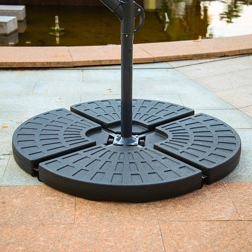 Umbrella Base Outdoor Parasol Stand Water Or Sand Filled Patio Umbrella Square Base For Garden Poolside