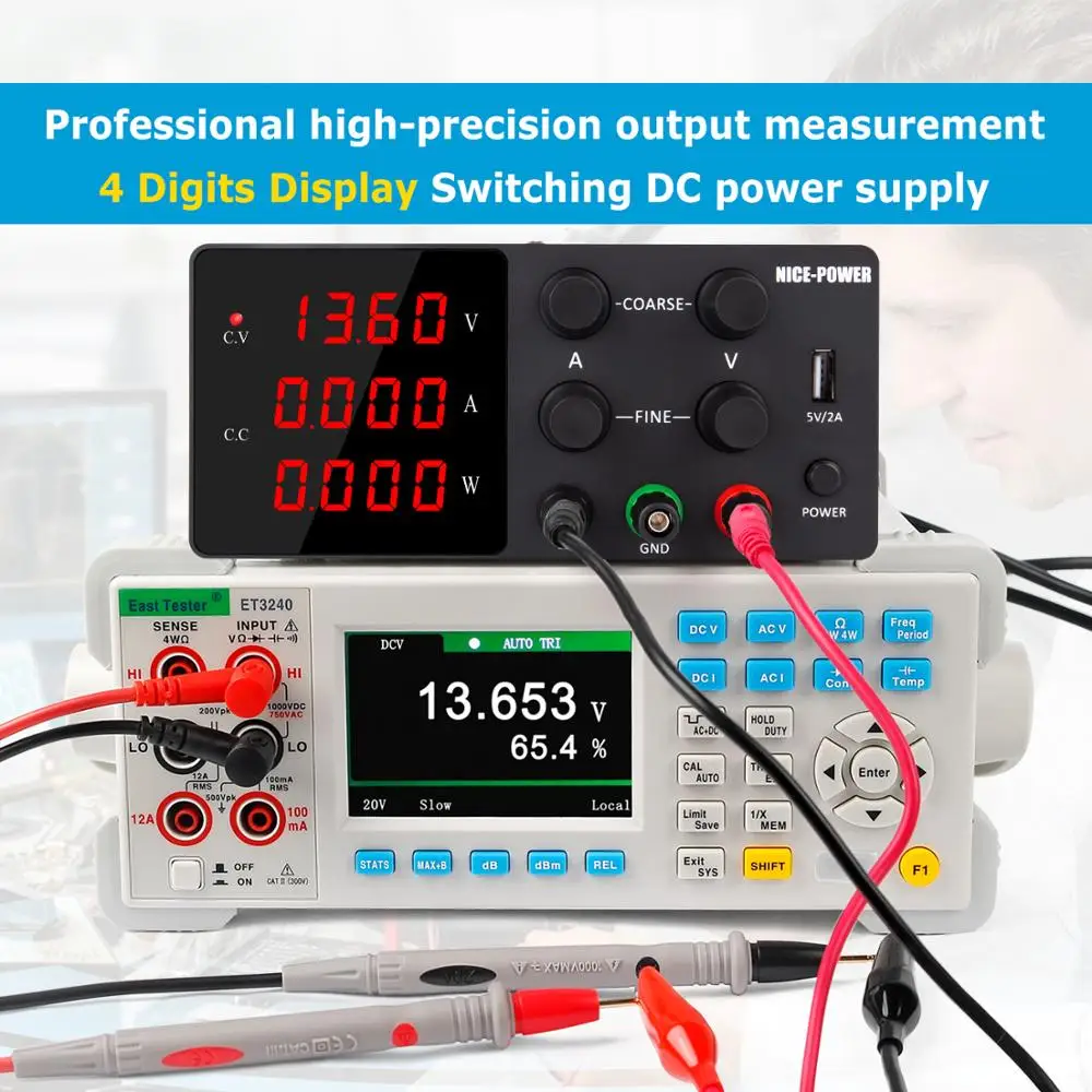 Catu daya laboratorium 30 V10 A catu daya Regulator arus catu daya Regulator tegangan dapat diatur sumber bangku Digital 60V5A