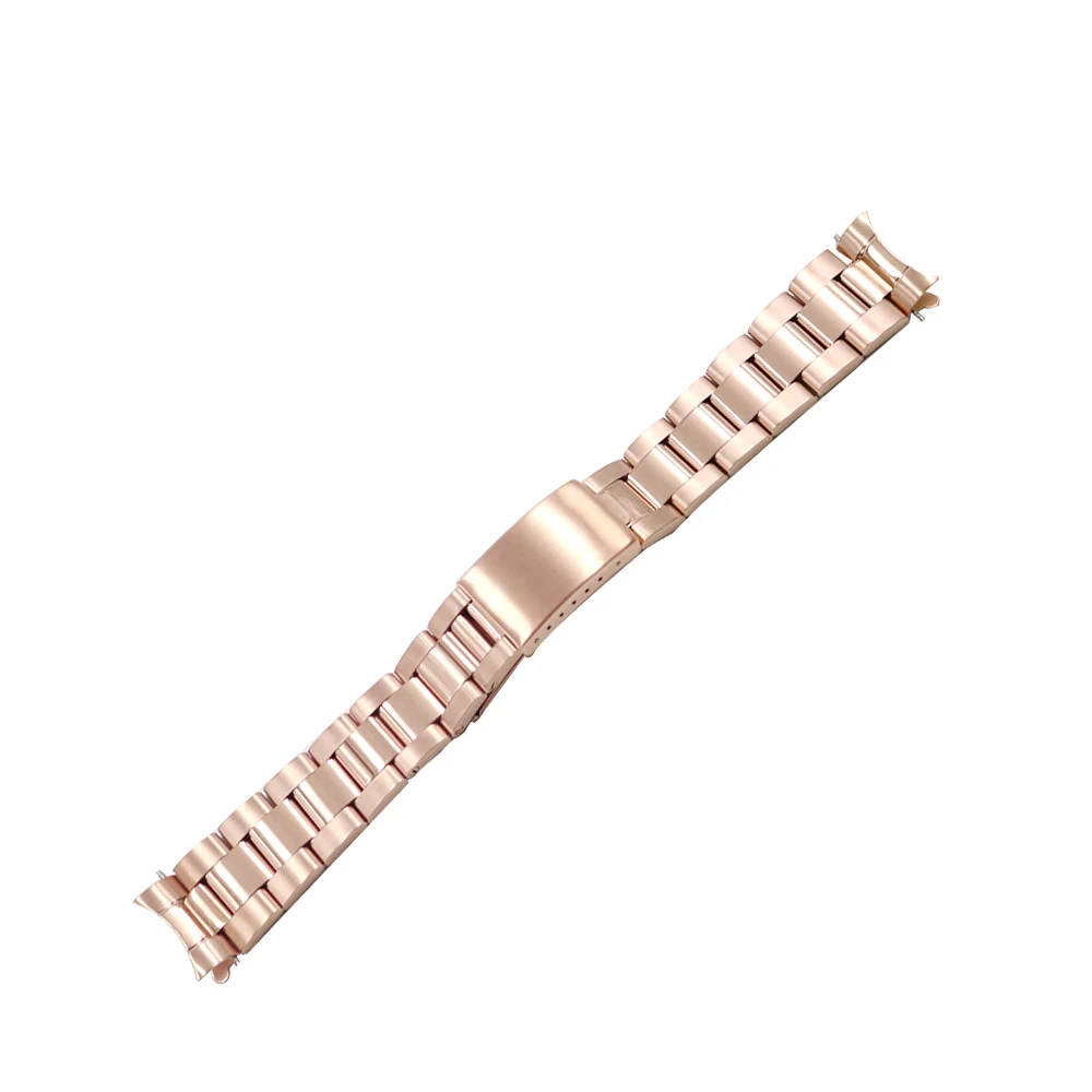 CARLYWET 13 17 19 20mm Wholesale 316L Stainless Steel Two Tone Rose Gold Silver Watch Band Strap Oyster Bracelet For Dayjust