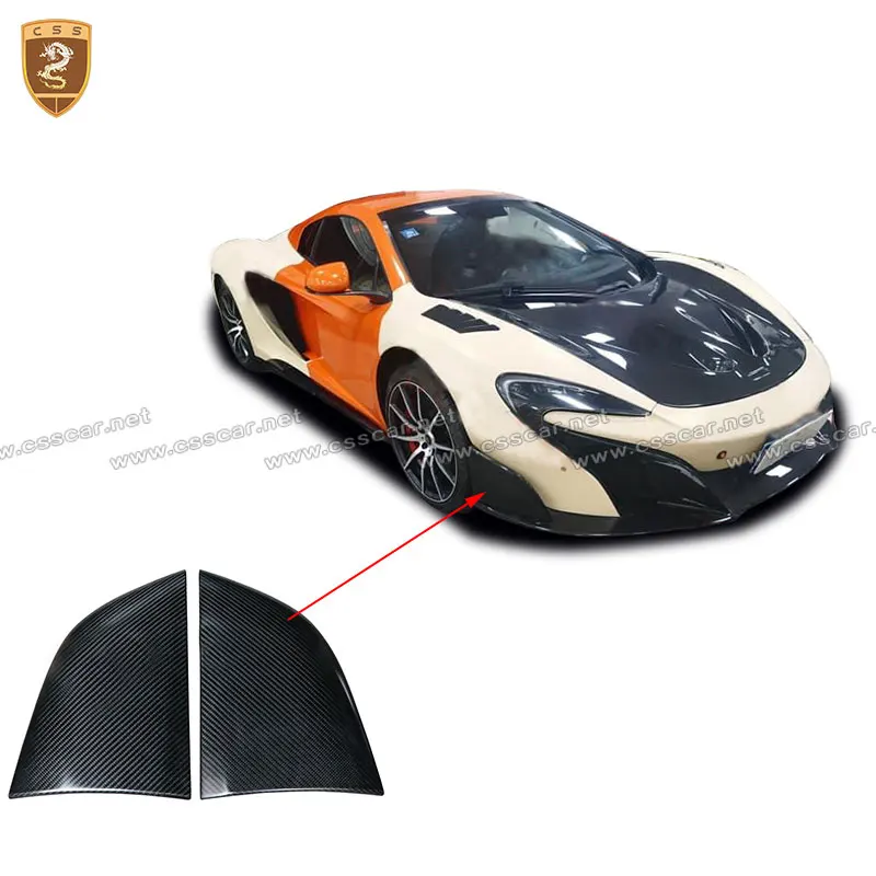 CSSCAR Exclusive Supply McLaren Front Bumper Vents Trim For MCLAREN 675 OEM Carbon Fiber Car Bumpers Strip Styling Decorate