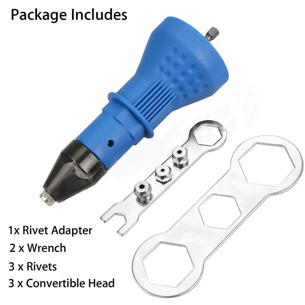 HiMISS Rivet Nut Gun Riveting Tool Cordless Riveting Drill Adaptor Insert Nut Tool Riveting Drill Adapter