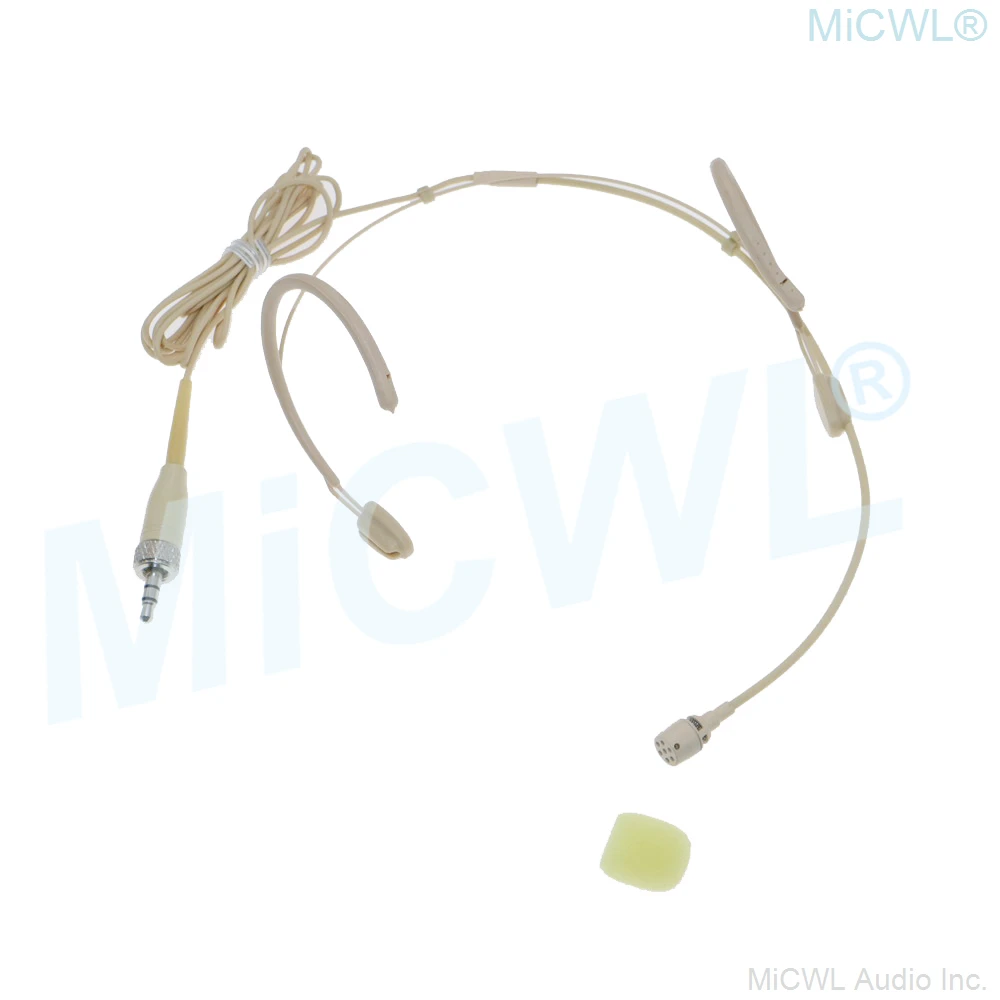 MiCWL Professional Headset Cardioid Microphone For Sennheiser G1 G2 G3 G4 HSP2 Wireeless ear Hook Microphones with foam