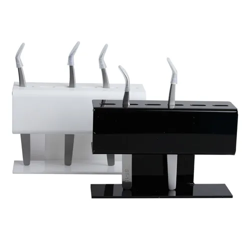 Imagen 2 del producto Estante de almacenamiento de pinzas para pestañas, herramientas de extensión de pestañas, 6 agujeros, Blanco/Negro/mármol/rosa, soporte para construcción de pestañas