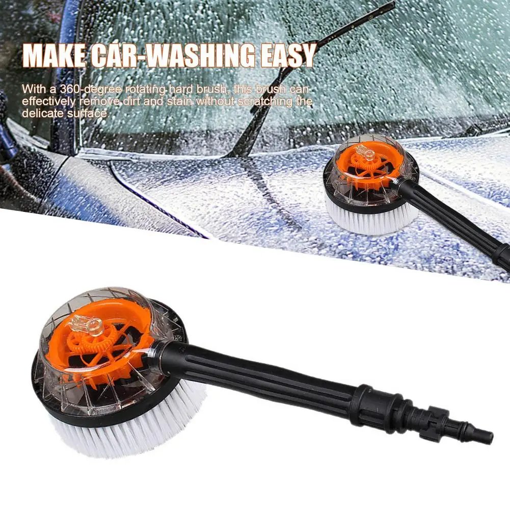 

HOT SALE Car Wash Brush Auto Windshield Cleaning Machine High Pressure Rotated Soft Round Shape Brush With Water Hose Adapter