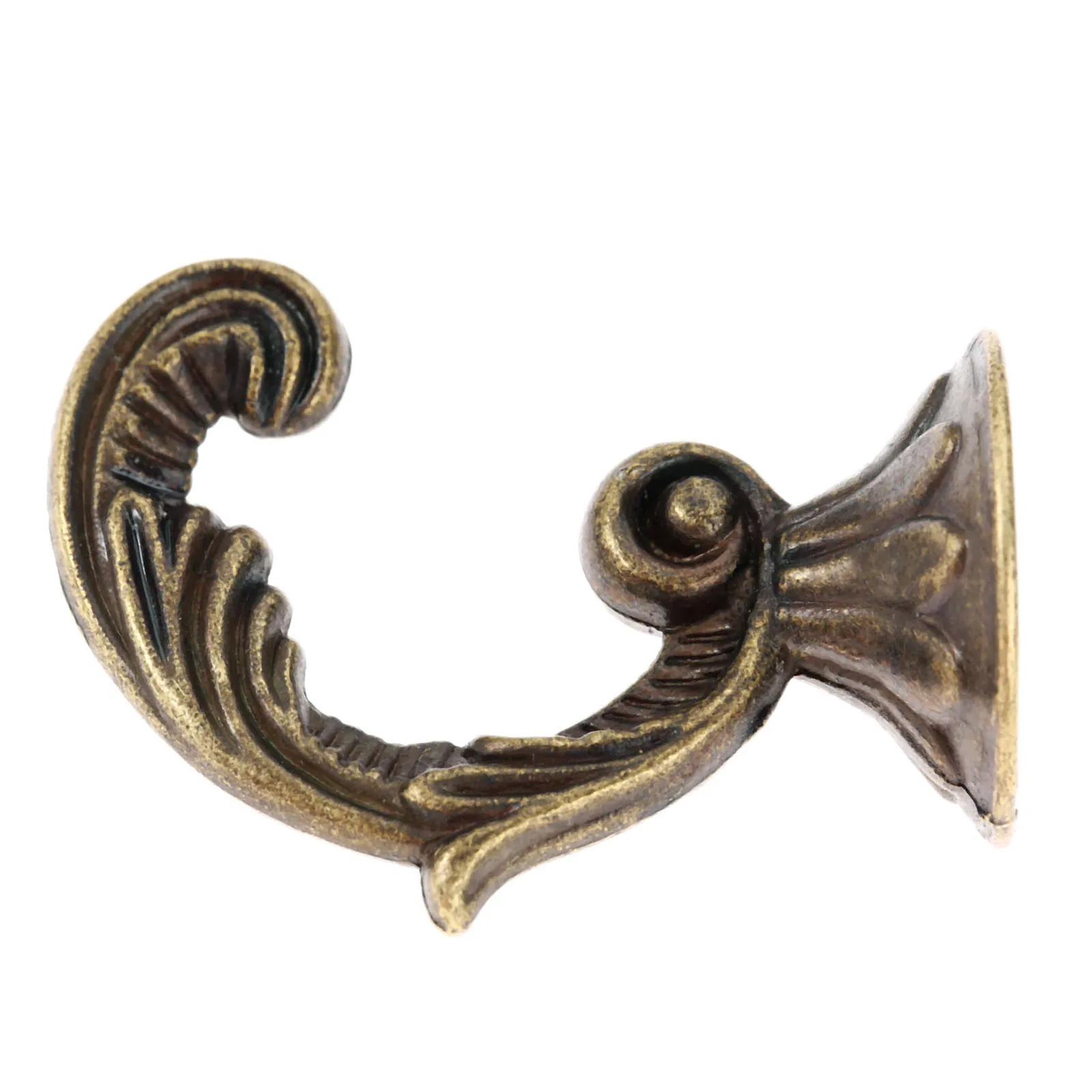 45*24mm Vintage Bronze Single Hooks Antique Hooks Wall Hanger Hat Coat Clothes Bathroom Kitchen Hook Furniture Hardware w/Screw