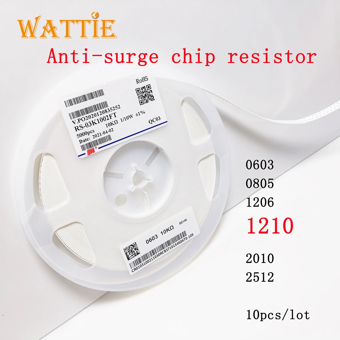 1210 Anti surge chip resistor 1210 5% J 3/4W 3.3R 4.7R 30R 47R 51R 300R 470R 2K 2.2K 2.7K 3.3K 5.6K 12K 15K 10K 100K 10R